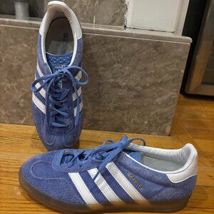 Blue Adidas Gazelle sneakers